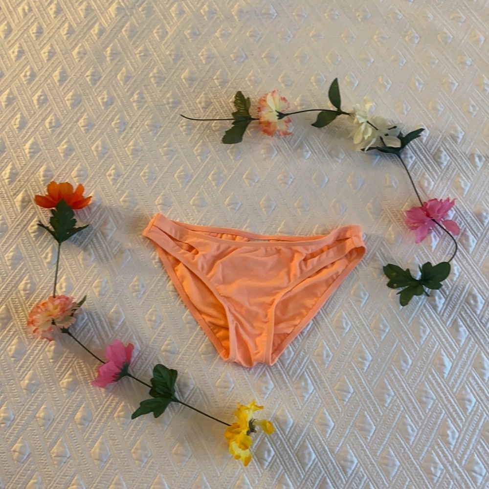NEW orange (peach) swim bottoms, size S
